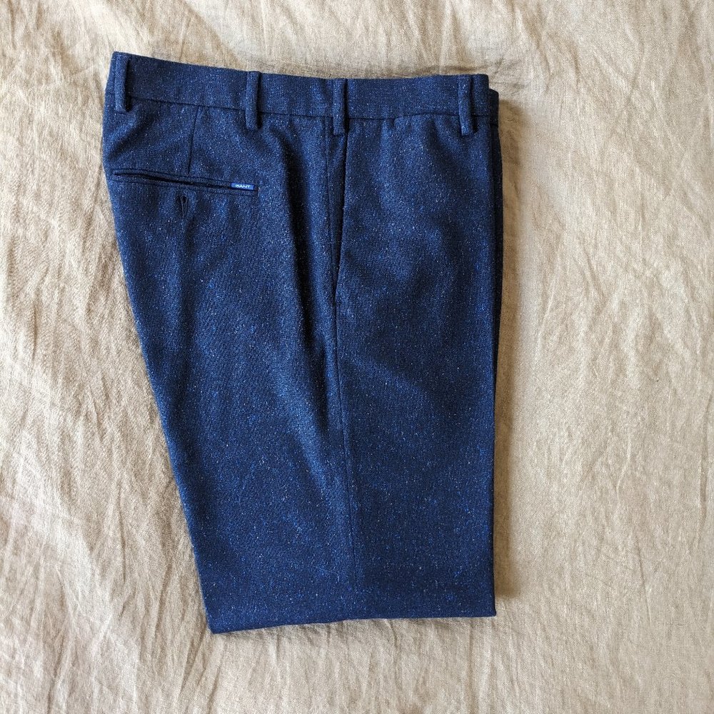 Gant Navy Donegal Wool Trousers